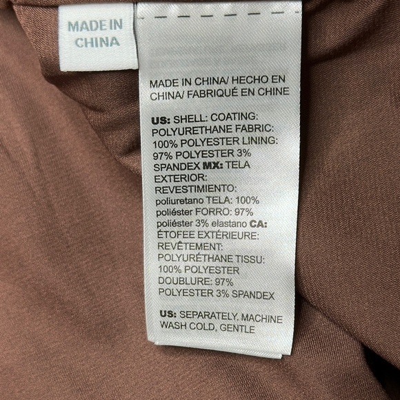 Chico's Faux Leather Cropped Moto Jacket in Chocolate Brown Size 14 (2.5) - Picture 11 of 15